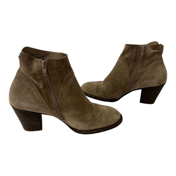 Paul Green Womens Size UK 6 US 8.5 Taupe Suede Ankle Boot Bootie - Picture 5 of 8